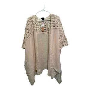 Steve Madden Cream Lace Kimono Top